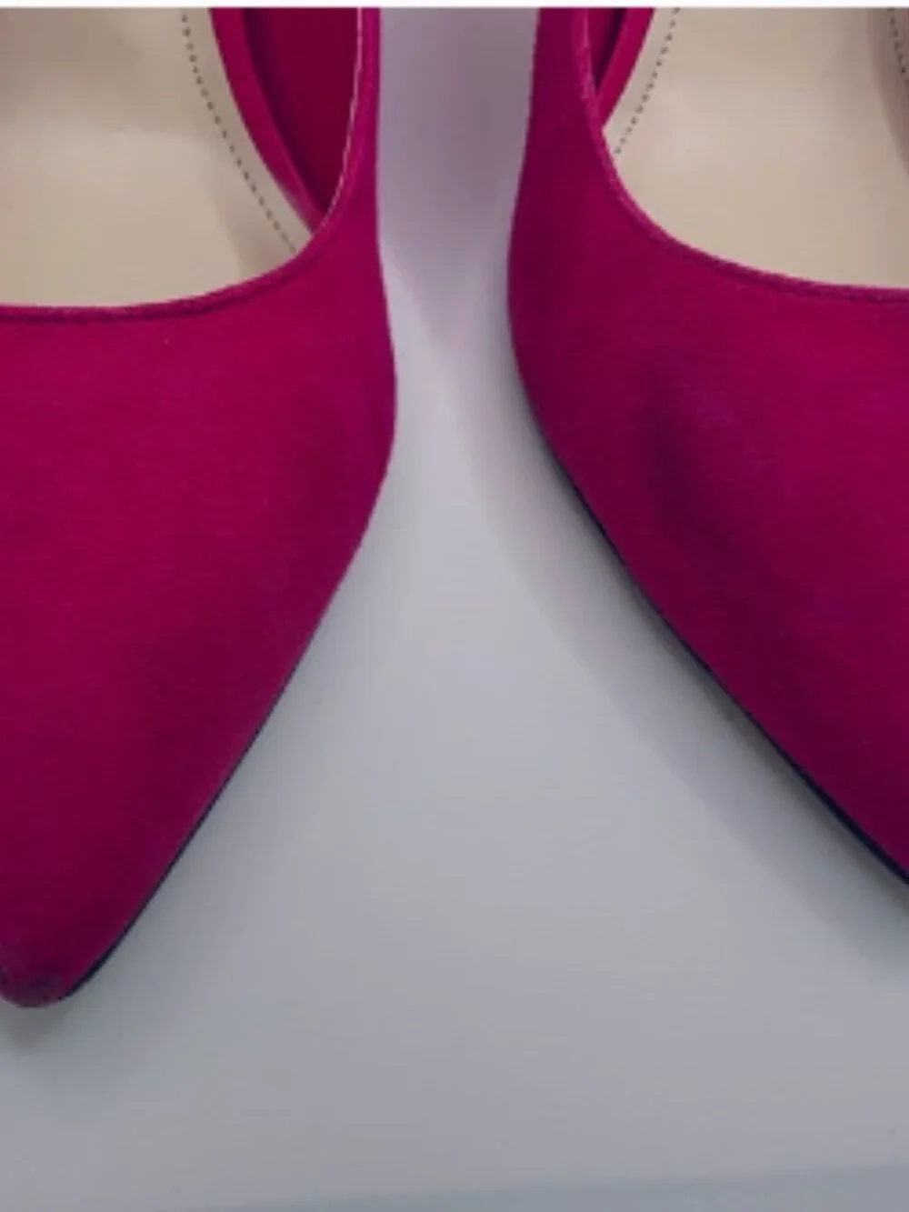 Marc Fisher Dark Pink Suede Block Heel Pointy Toe Pumps